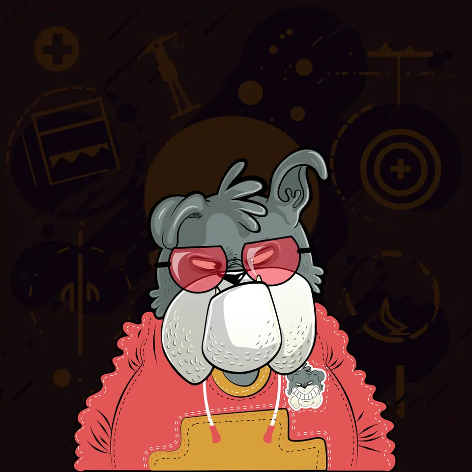 Bob in a red sweatshirt against a skull background