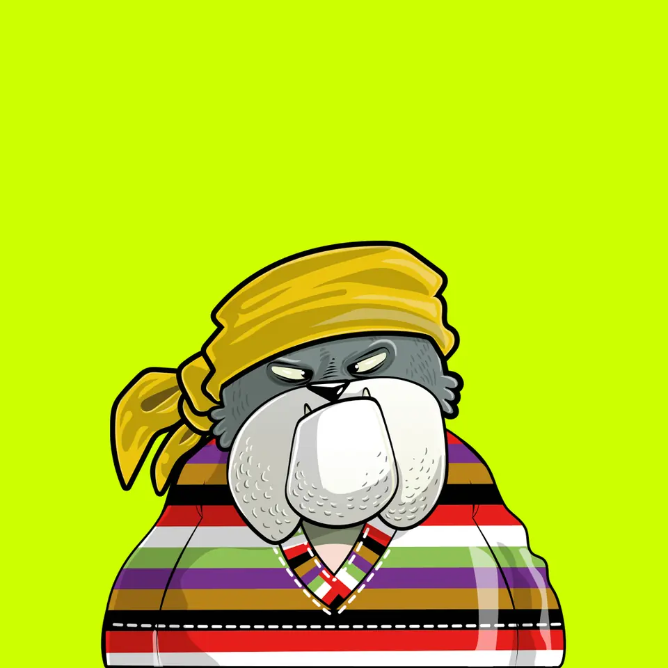 Bob in a red striped coat and yellow bandana